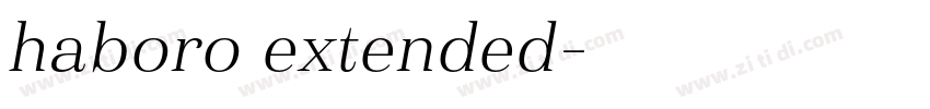 haboro extended字体转换
